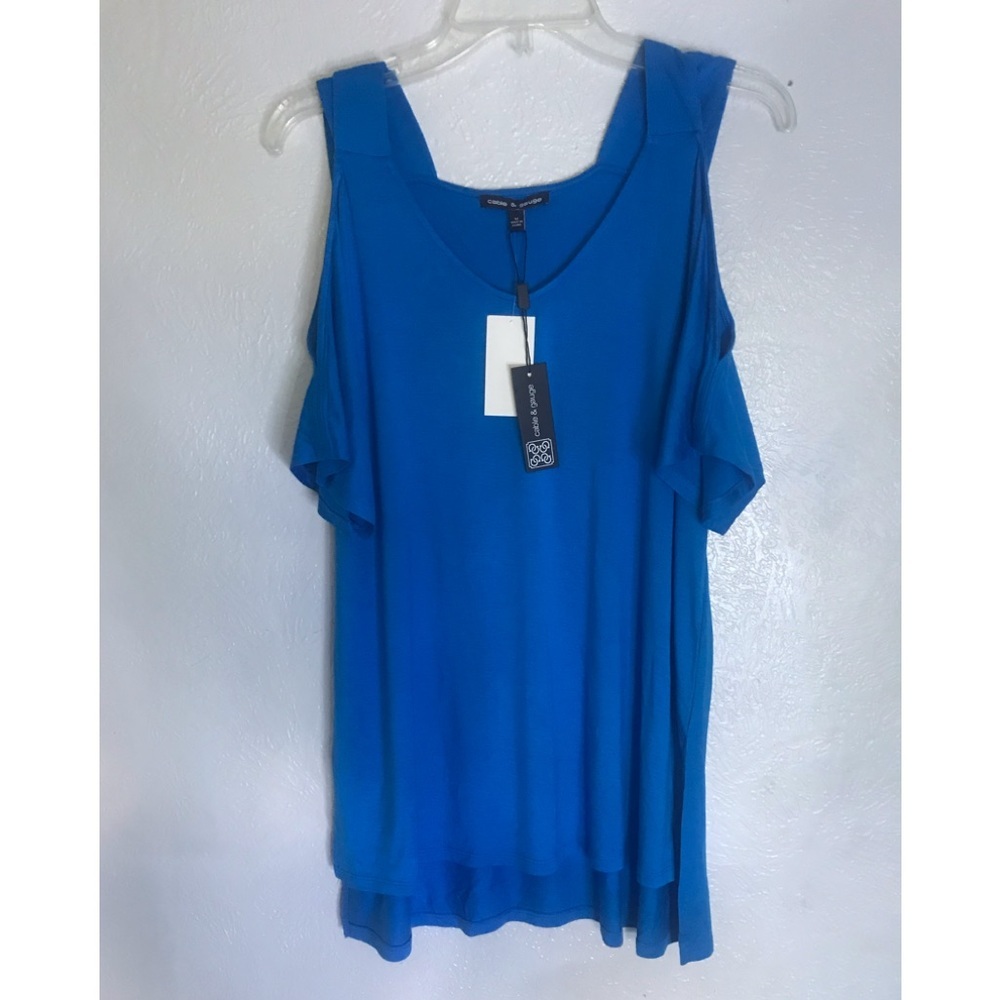 Cable & Cuague royal blue stretch of shoulder top M